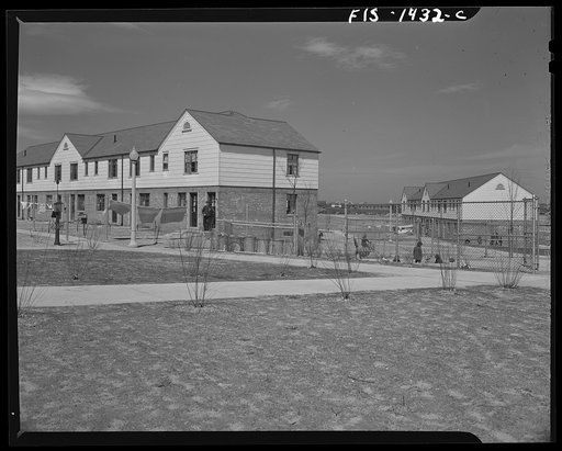Untitled photo, possibly related to: New Bedford, Massachusetts. Federal housing project for low income group