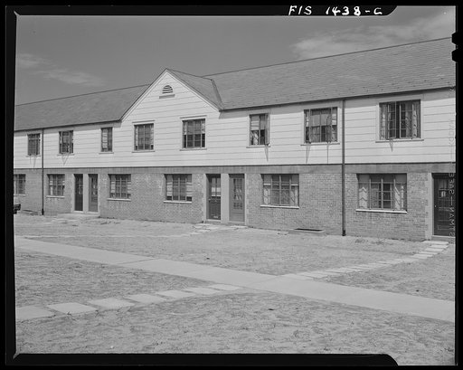 Untitled photo, possibly related to: New Bedford, Massachusetts. Federal housing project for low income group