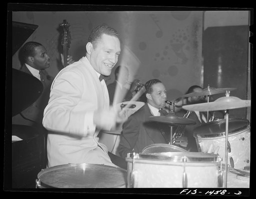 "Red" Sounders [i.e. Saunders], drummer, and his band at the Club DeLisa, Chicago, Illinois