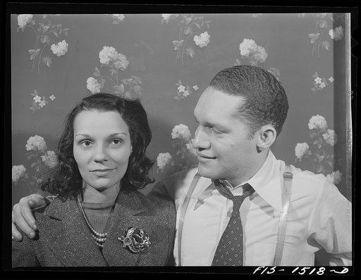 Untitled photo, possibly related to: "Red" Sounders [i.e. Saunders], Negro drummer, and his wife. Chicago, Illinois