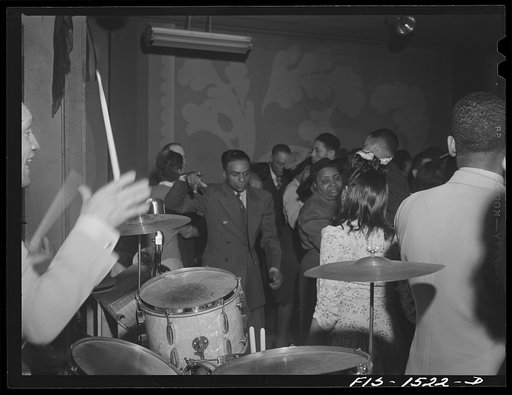 Untitled photo, possibly related to: Dancing to the music of "Red" Sounders [i.e. Saunders] and his band at the Club DeLisa, Chicago, Illinois