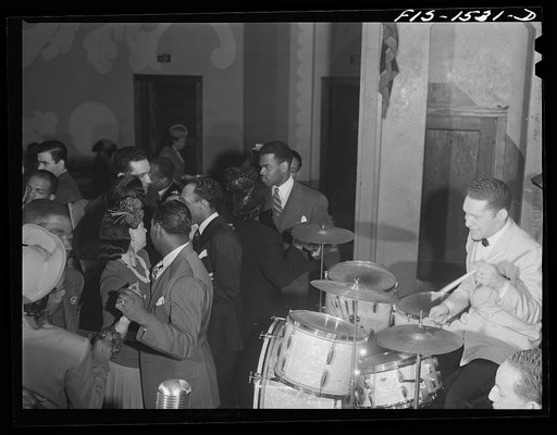 Dancing to the music of "Red" Sounders [i.e. Saunders] and his band at the Club DeLisa, Chicago, Illinois