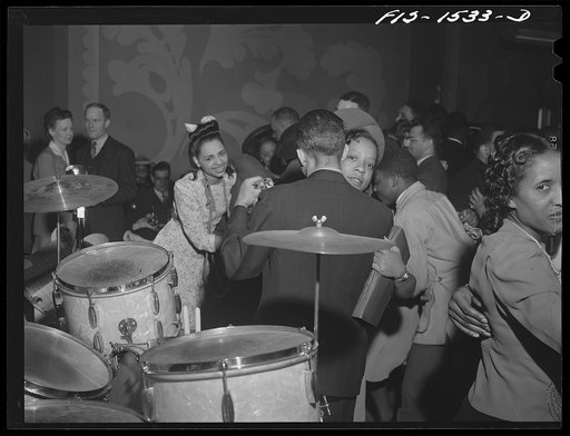 Dancing to the music of "Red" Sounders [i.e. Saunders] and his band at the Club DeLisa, Chicago, Illinois