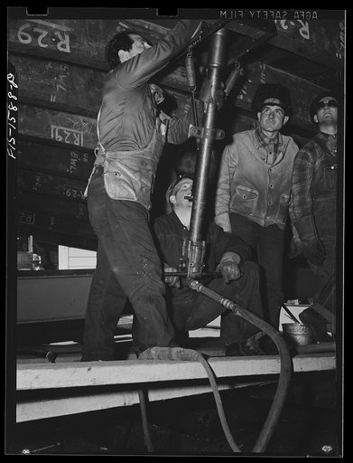 California Shipbuilding Corporation, Wilmington, California. Working on a ship