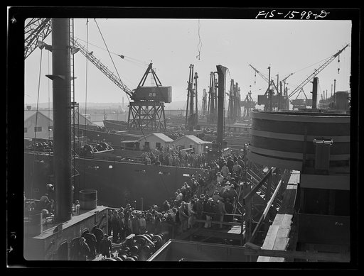 California Shipbuilding Corporation, Wilmington, California. Change of shift