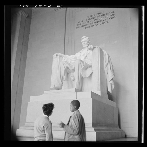 Washington, D.C. Negro boys admiring the Lincoln Memorial