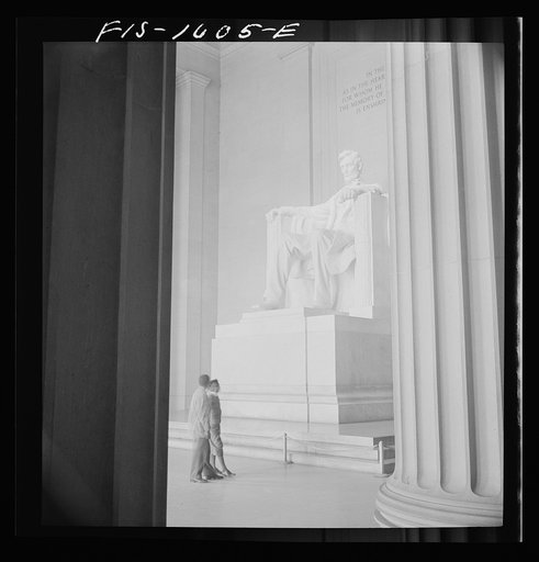 Washington, D.C. Negro boys admiring the Lincoln Memorial