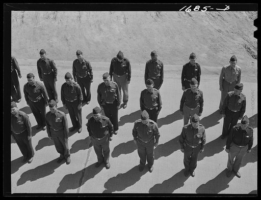 Untitled photo, possibly related to: Setting up exercises at the U.S. Army chaplain school. Fort Benjamin Harrison, Indiana