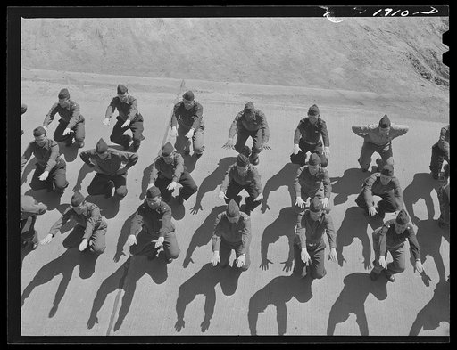 Setting up exercises. U.S. Army chaplain school, Fort Benjamin Harrison, Indiana