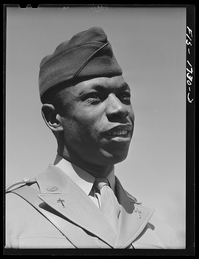 Chaplain Lorenzo Evans, who is graduating from the April class of the U.S. Army chaplain school. Fort Benjamin Harrison, Indiana