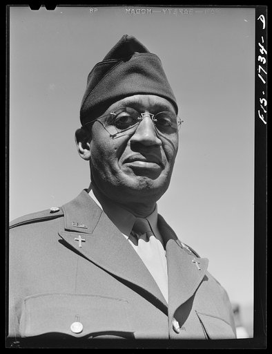 Untitled photo, possibly related to: Chaplain Samuel A. Owen, Baptist, from Memphis, Tennessee, who was finishing his course at the U.S. Army chaplain school. Fort Benjamin Harrison, Indiana