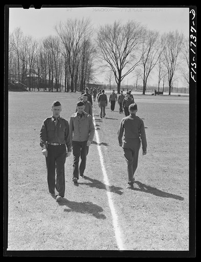 Every chaplain must learn how to pace distances by counting the number of his paces over a measured hundred yard course. U.S. Army chaplain school, Fort Benjamin Harrison, Indiana