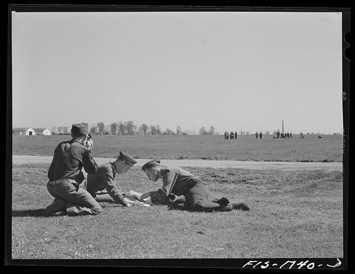 Sighting distances in the map reading class at the U.S. Army chaplain school. Fort Benjamin Harrison, Indiana