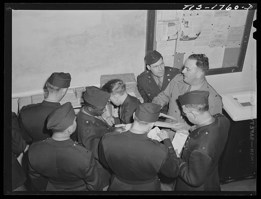 Getting the mail at the U.S. Army chaplain school, Fort Benjamin Harrison, Indiana