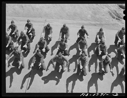 Untitled photo, possibly related to: Setting up exercises at the U.S. Army chaplain school. Fort Benjamin Harrison, Indiana