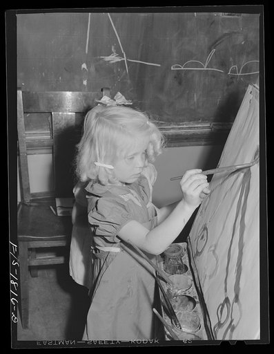 Kindergarten pupil (not Portuguese) in the kindergarten at San Leandro, California