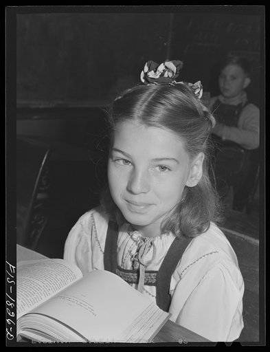 San Leandro, California. Schoolgirl of Portuguese descent