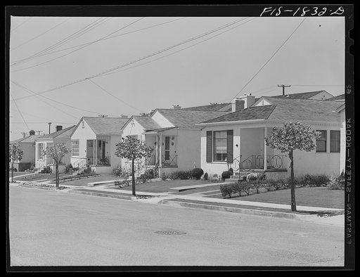 Typical houses in San Leandro, California. The population, estimated at 19,000, is eighty percent Portuguese. The majority of the people of this town own their homes