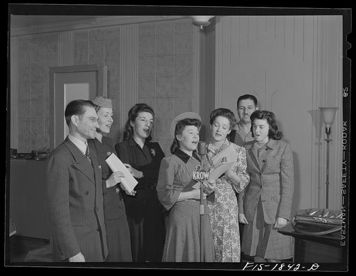 This group of people put on an hour program daily in the Portuguese language over station KROW in Oakland, California. In addition to their regular activities, their news programs have gained new importance in the last few months as they strive to keep all the Portuguese people of the section well-i