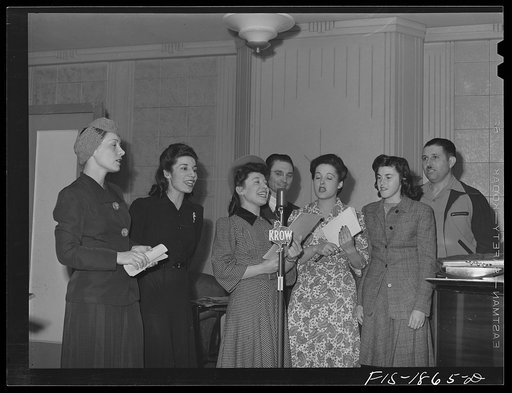 Group of Portuguese who put on a one-hour program daily over station KROW. Oakland, California