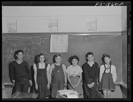 Untitled photo, possibly related to: Group of schoolchildren representing some of the nationalities who play and study together at the San Leandro, California grade school. Nationalities represented are: French, Spanish, Portuguese, German and Oklahoma-born American