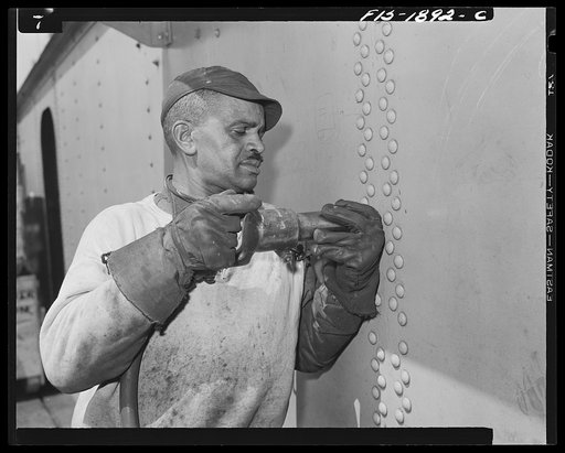 Newport News, Virginia. Negro shipyard worker