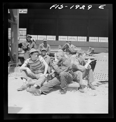 Untitled photo, possibly related to: Newport News, Virginia. Negro shipyard workers
