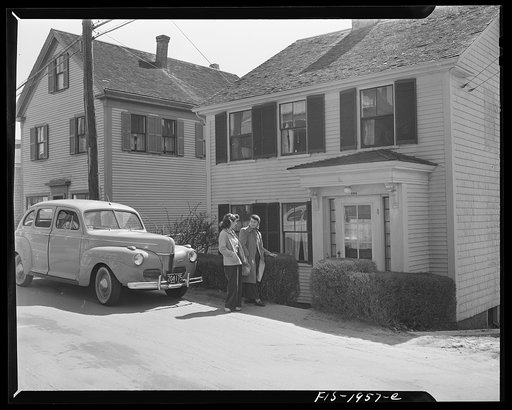 Provincetown, Massachusetts. Mrs. John Russe, wife of a Portuguese fisherman, and a friend returning from shopping
