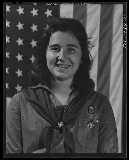 Untitled photo, possibly related to: New Bedford, Massachusetts. Portuguese Girl Scout