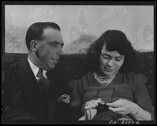 Provincetown, Massachusetts. Portuguese fisherman and his wife