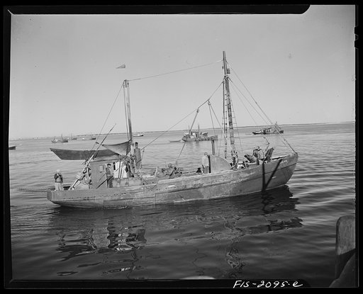 Provincetown, Massachusetts. Drag trawler in Provincetown harbor