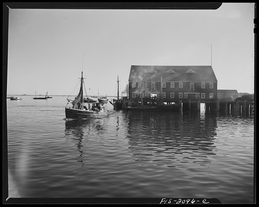 Provincetown, Massachusetts. The Frances and Marion, a Portuguese trawler, in the harbor