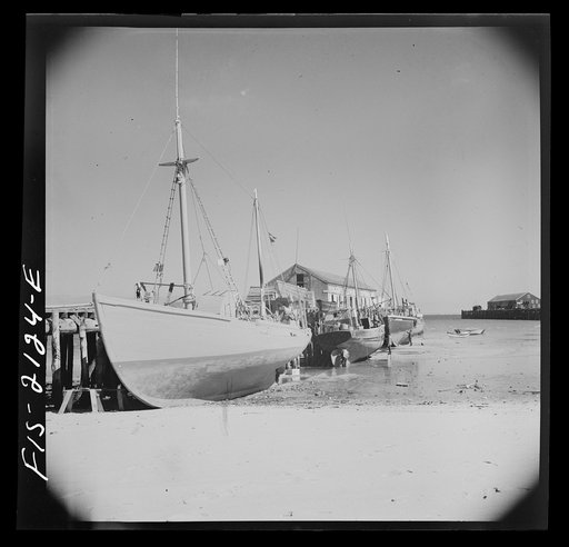 Provincetown, Massachusetts. A Portuguese trawler beached for painting