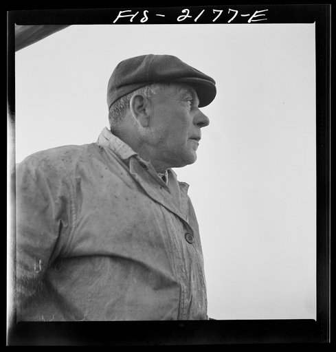 Untitled photo, possibly related to: New Bedford, Massachusetts. Dory fisherman