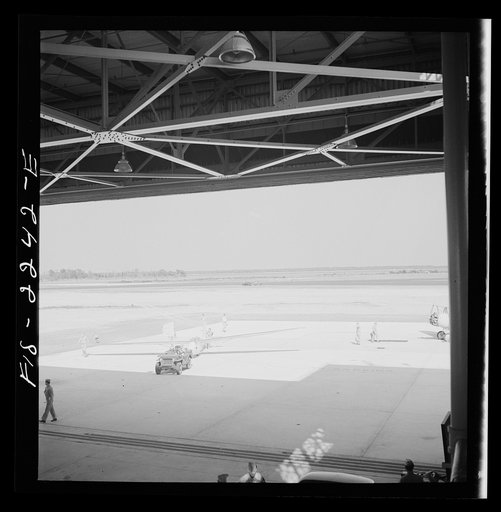 Untitled photo, possibly related to: Parris Island, South Carolina. U.S. Marine Corps glider detachment training camp. Trainee ready for flight