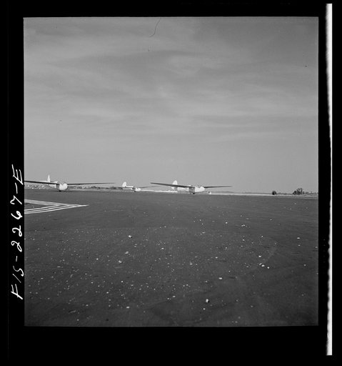 Untitled photo, possibly related to: Parris Island. Marine Corps gliders. Leave it to the Marines to make the best use of all the new fighting tools. Gyrene glider pilots in training at Page Field, Parris Island, South Carolina take a six week course during which each student must complete 1000 succ