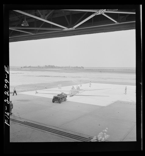 Untitled photo, possibly related to: Parris Island, South Carolina. U.S. Marine Corps glider detachment training camp. Trainee ready for flight