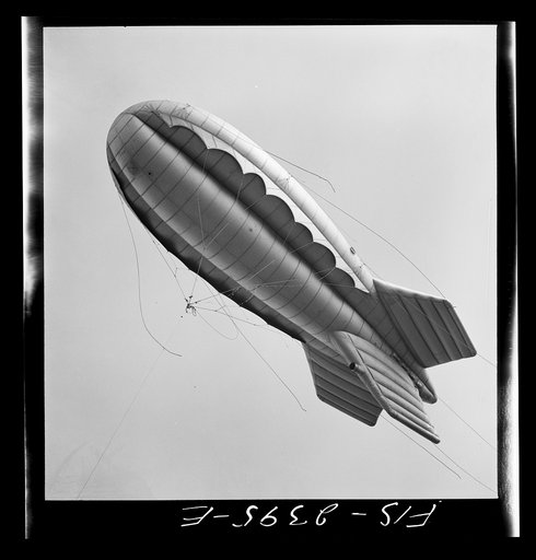 Parris Island, South Carolina. A barrage balloon
