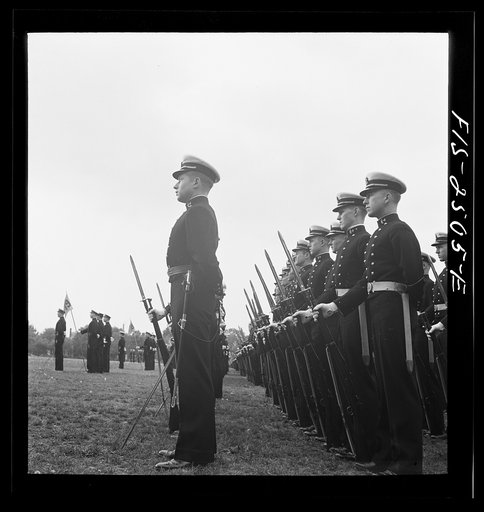 Annapolis, Maryland. Corps of midshipmen, U.S. Naval Academy, in formation