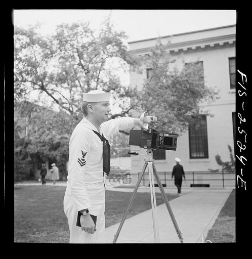 Annapolis, Maryland. United States Navy photographer William Belknap, Private Second Class