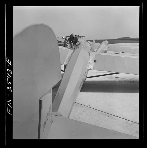 Parris Island, South Carolina. Students ready for flight in glider planes
