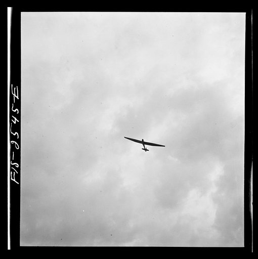 Untitled photo, possibly related to: Parris Island, South Carolina. U.S. Marine Corps glider detachment training camp. Glider plane in flight