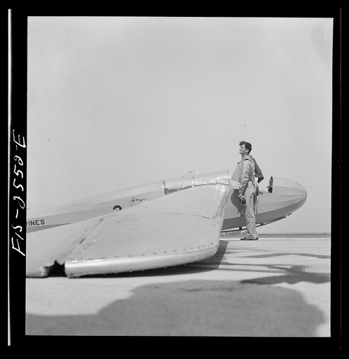 Parris Island, South Carolina. Student ready for flight in glider plane