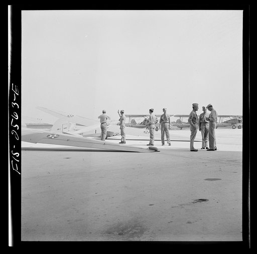 Parris Island, South Carolina. Students ready for flight in glider planes
