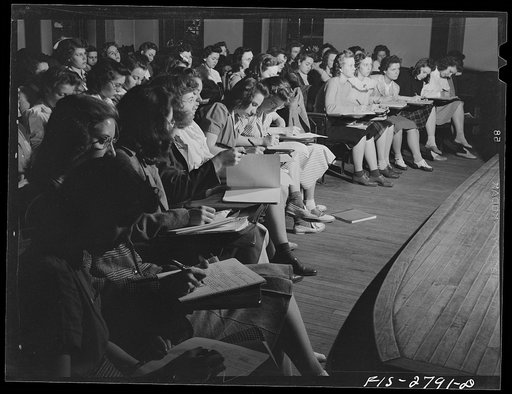 Untitled photo, possibly related to: Iowa state College. Ames, Iowa. An elementary science class