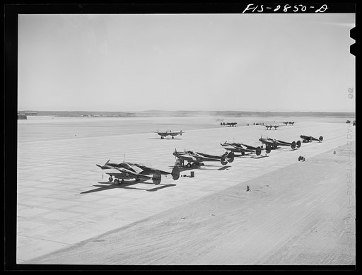 A few of the planes at Lake Muroc, California