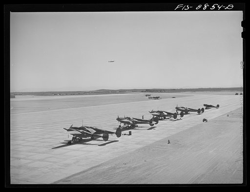 Untitled photo, possibly related to: A few of the planes at Lake Muroc, California