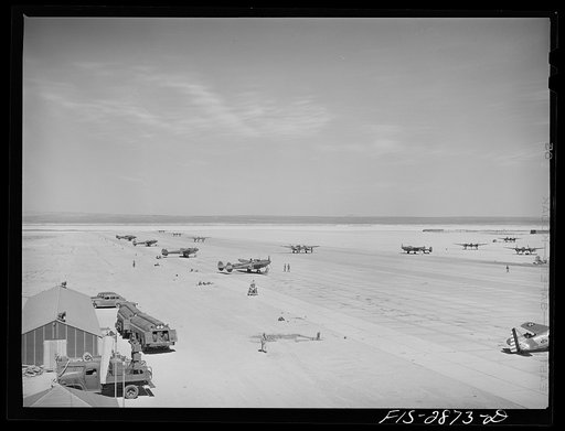 Part of the airport at Lake Muroc, California