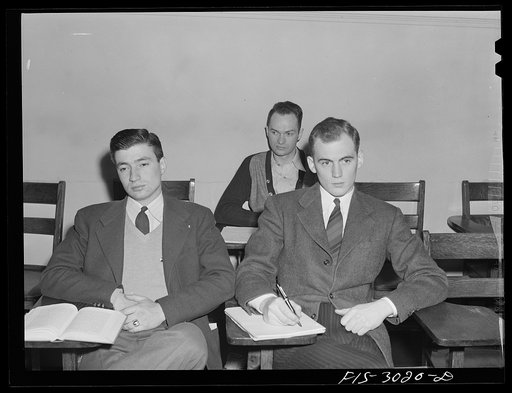 Untitled photo, possibly related to: John Cockle in law class. University of Nebraska, Lincoln