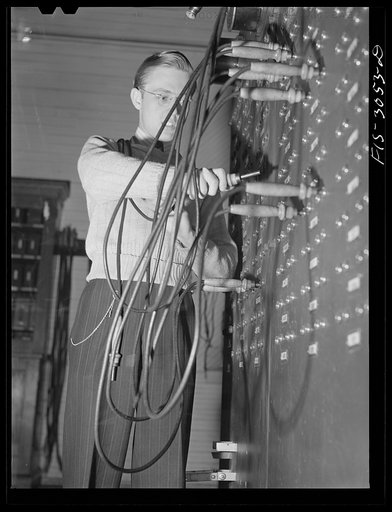 Jim Tillma in the electrical engineering laboratory. University of Nebraska, Lincoln